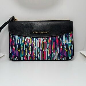 Vera Bradley Black with Multicolor Pattern Clutch